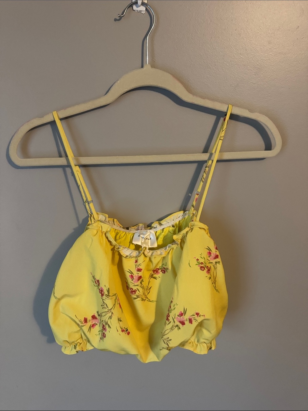 Yellow Floral Bubble Camisole
